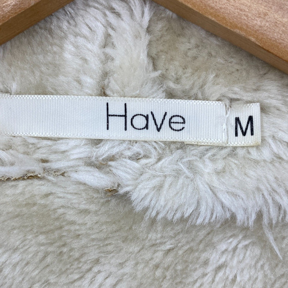 Have Vest Womens Medium Tan Faux Suede Faux Fur Lined Pockets Casual Soft Open - Picture 2 of 11